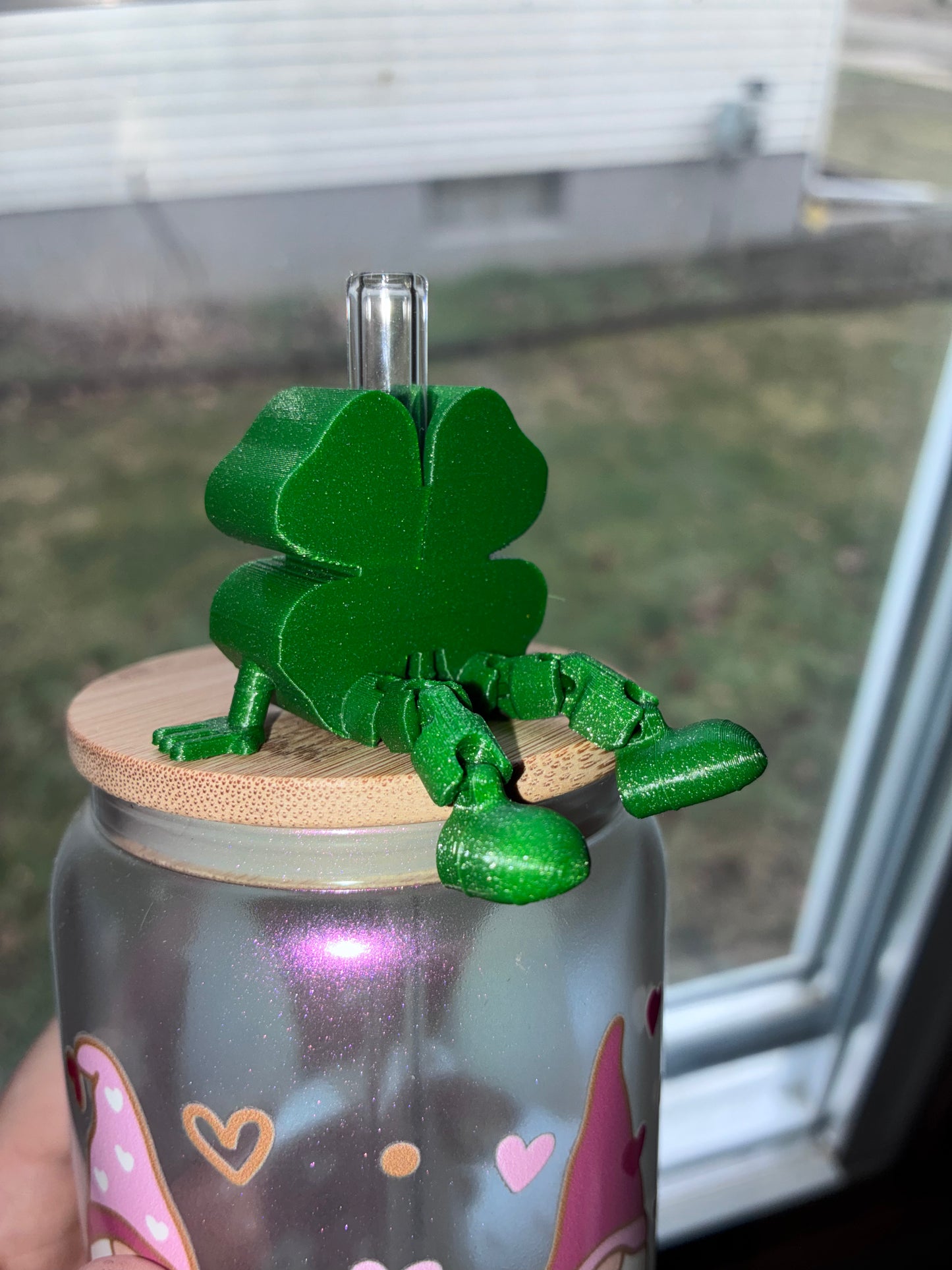 4 Leaf Clover Straw Buddy